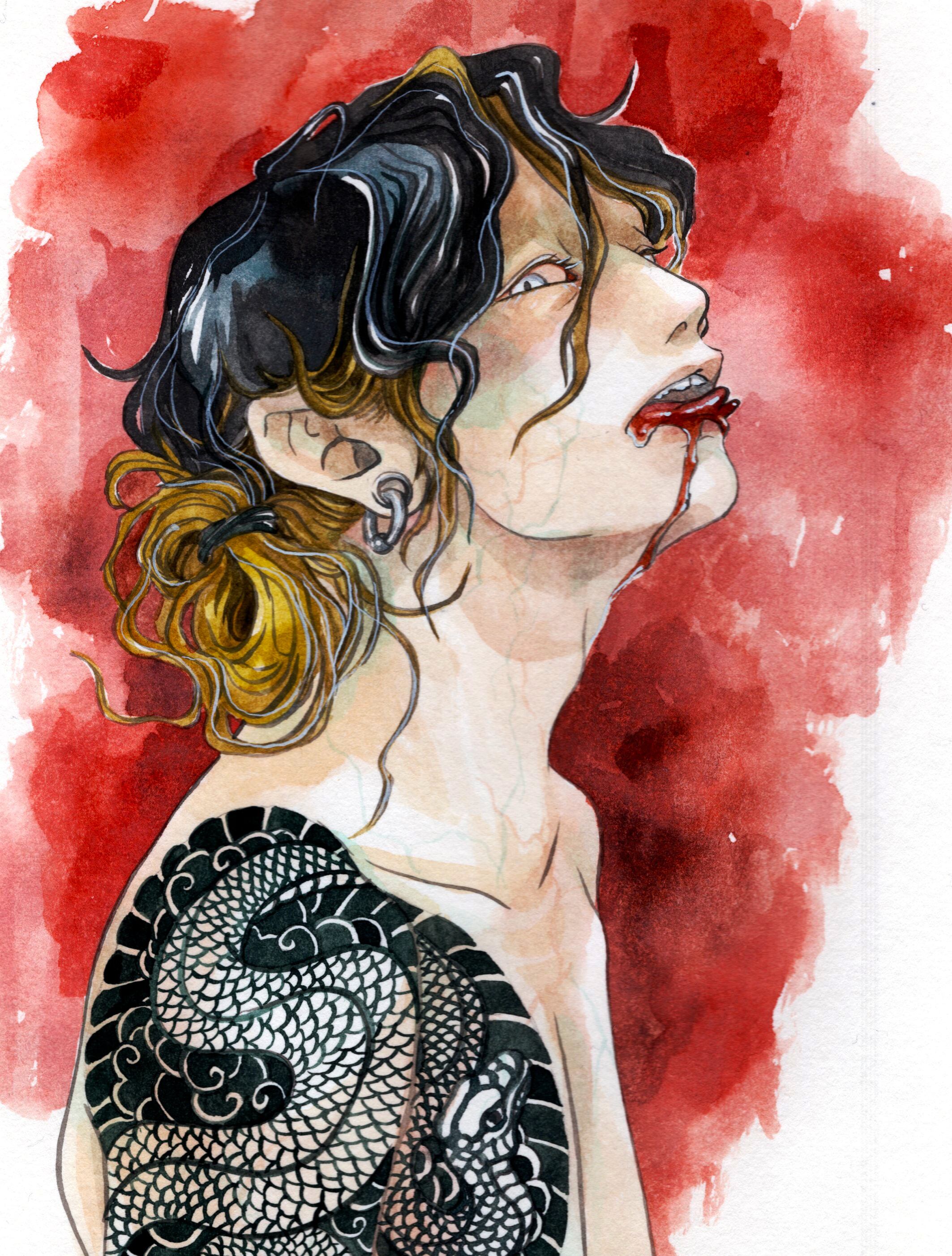 原画 『 カラスウリ 』 水彩画 烏瓜の絵 | Pay ID