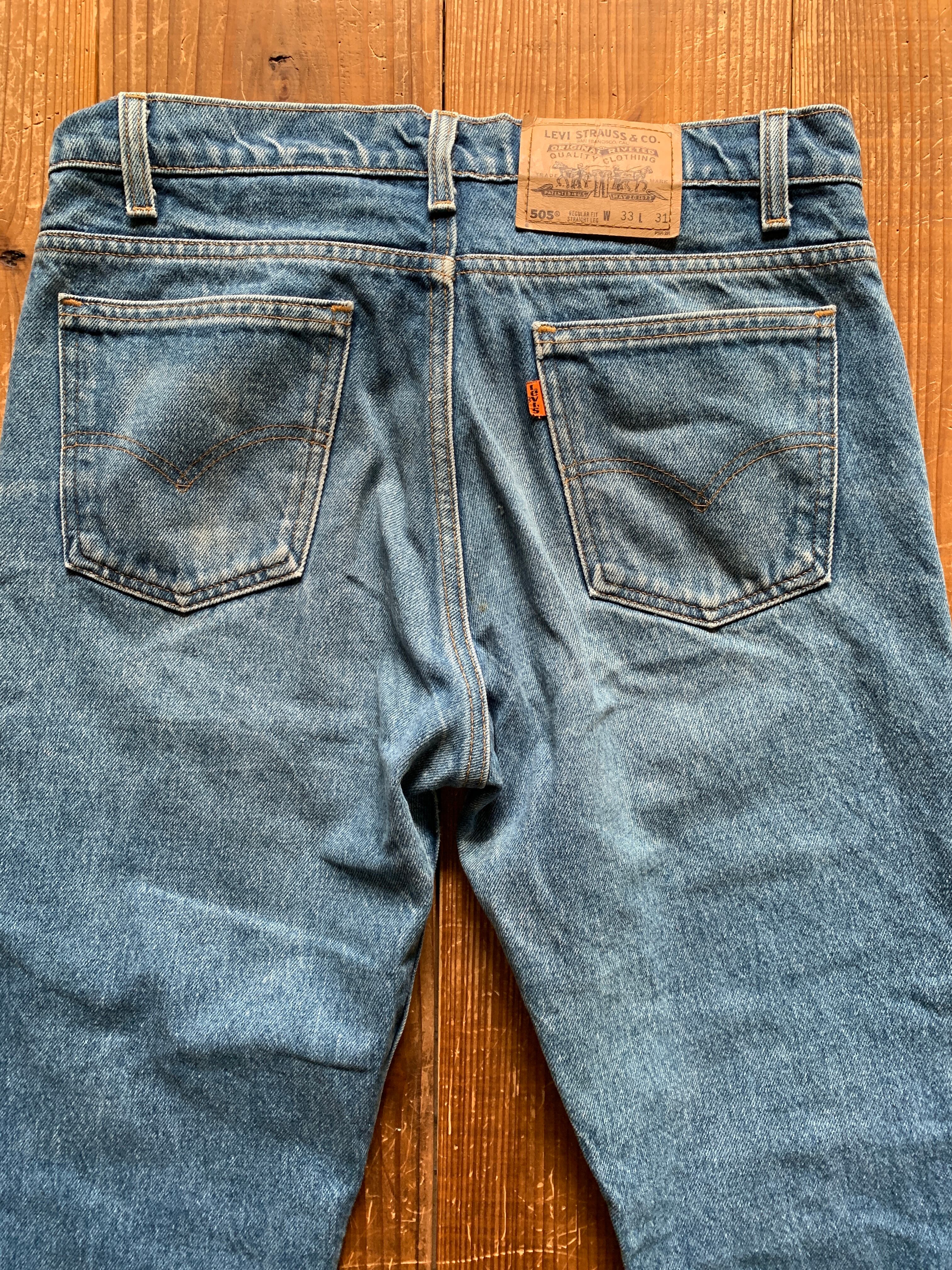 80's Levi's 505 デニムパンツ 良色落ち 表記(33x31) USA製