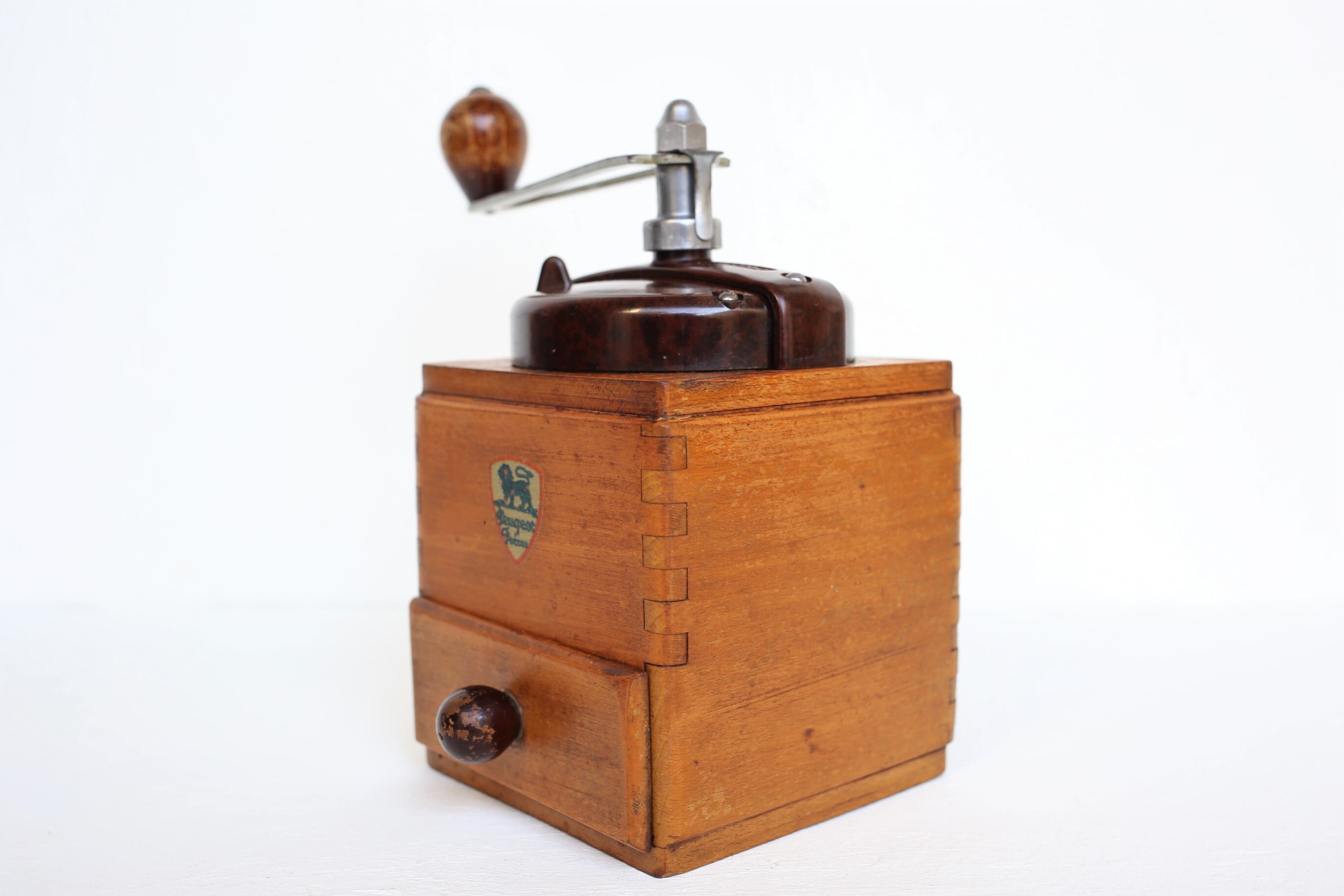 フランス アンティーク ヴィンテージ Peugeot プジョー コーヒーミル 木×ベークライト N-00509