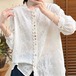 3色/カラフルボタン刺繍ブラウス ・12481