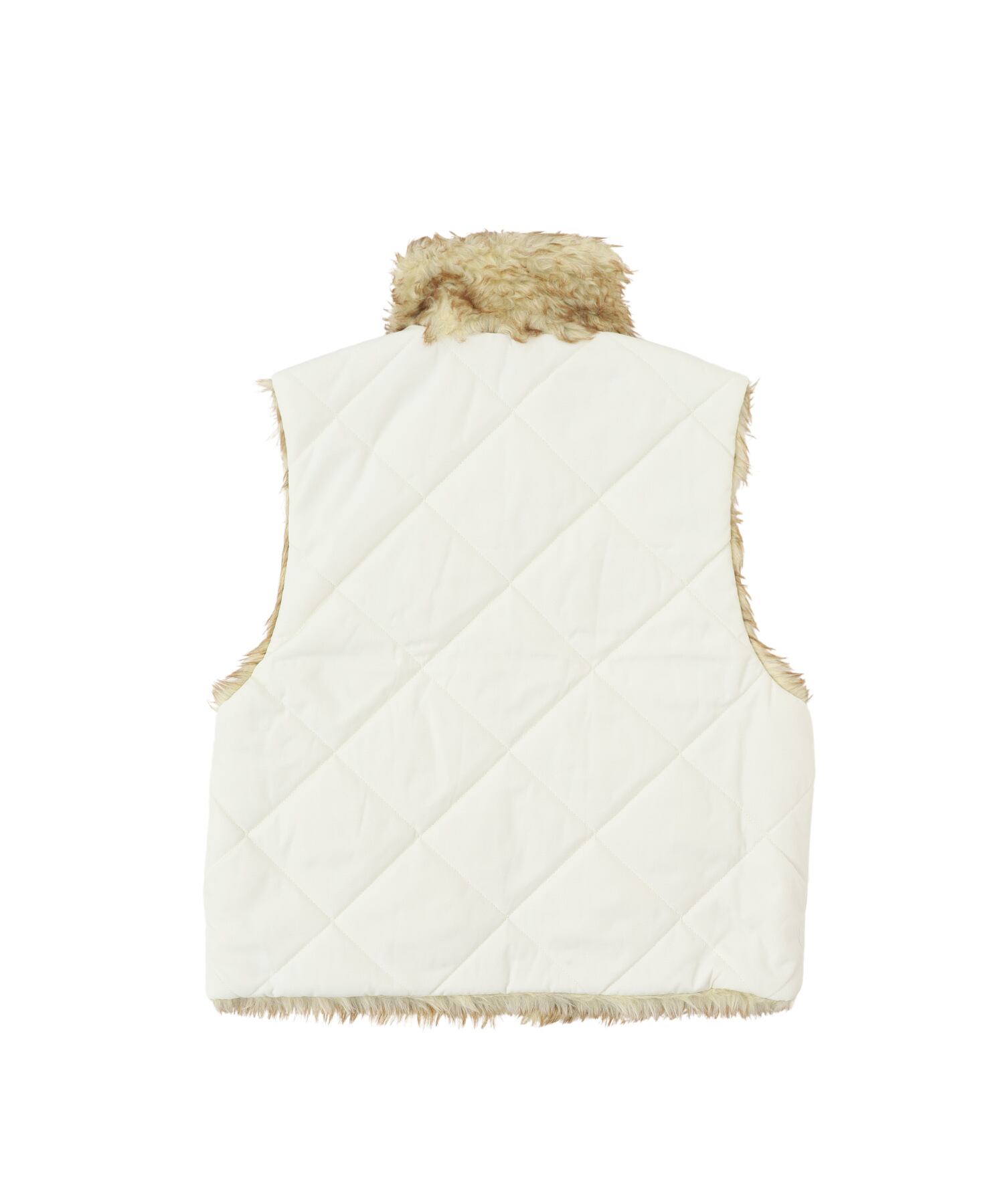 2way stand collar fur vest | ACLENT（アクレント）