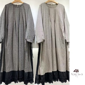 レイヤード風 エプロンワンピース 2col Y 260002
