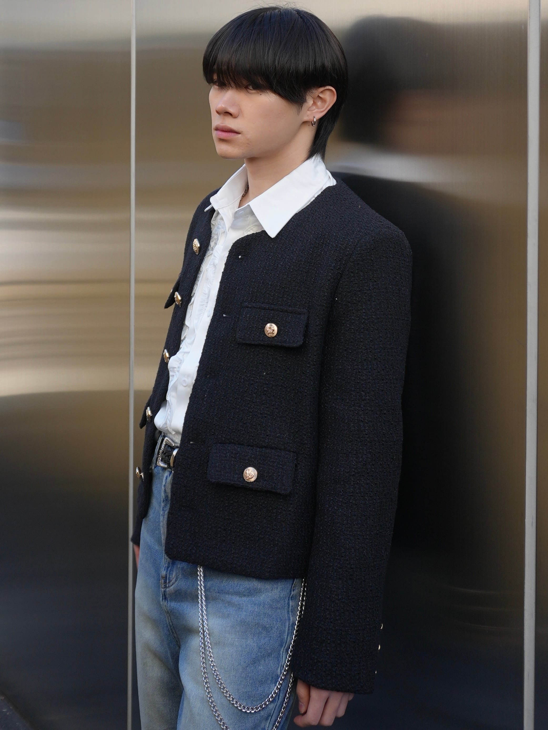 ALUDE SELECT】gold no color tweed jacket | 【ALUDE】韓国メンズ