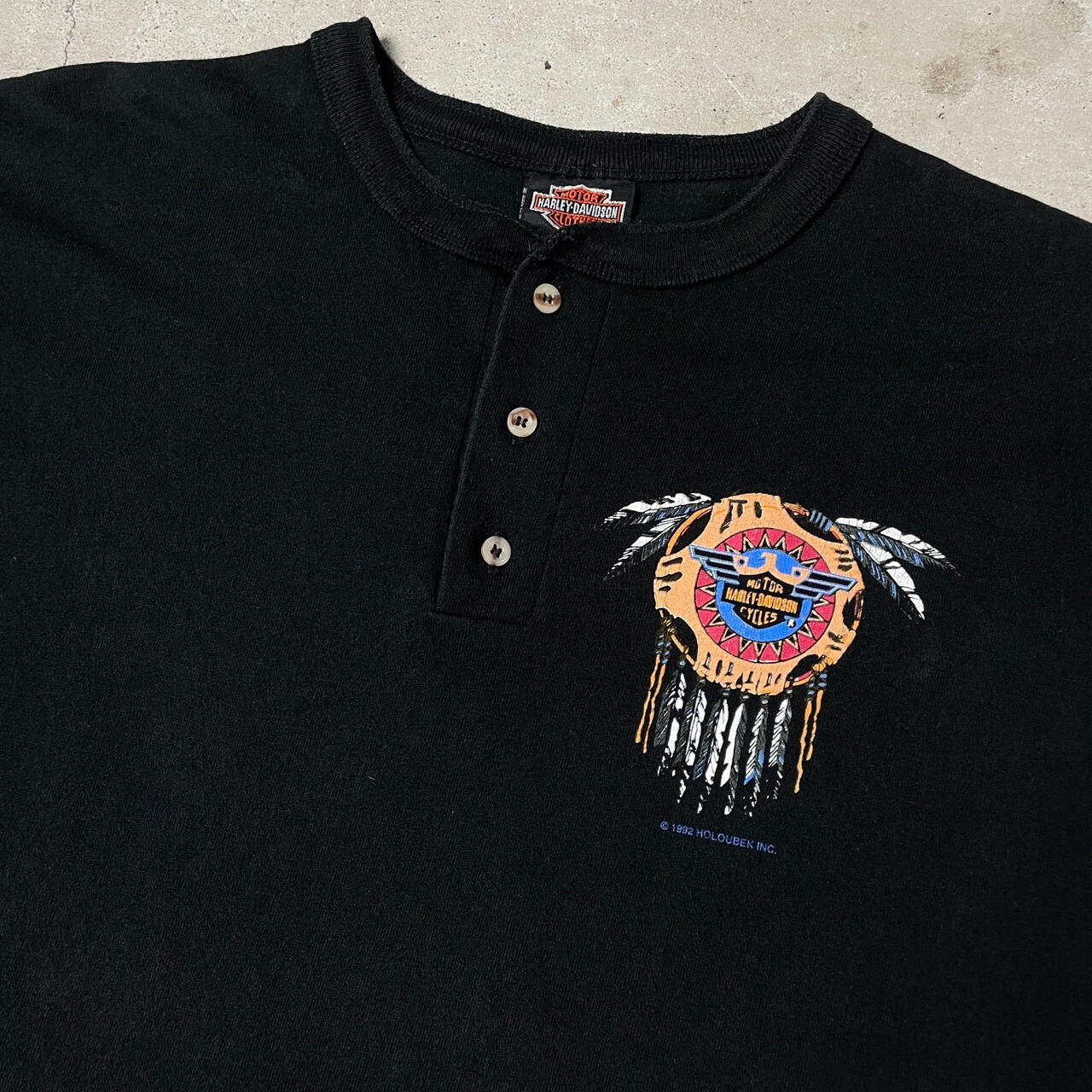 90年代 USA製 Harley-Davidson ハーレーダビッドソン ロゴプリント 