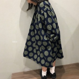 ドットジャガードワンピース(140 size) | 韓国子供服nico