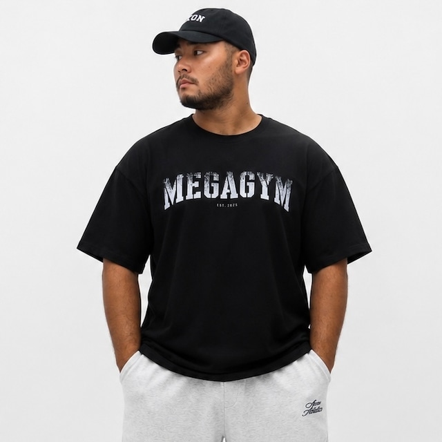 HYPER STRETCH TEE MEGA GYM BLACK
