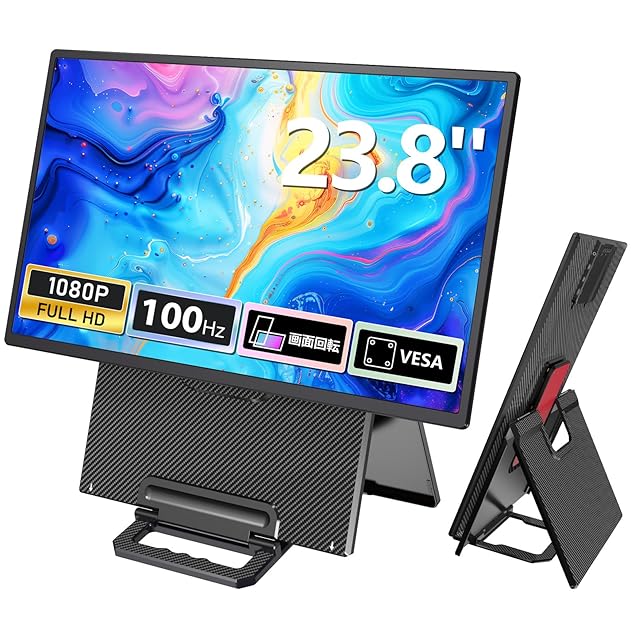 LivElect 15.6インチ デュアルモバイルモニター【360°回転モバイル