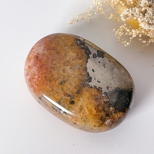 ゴールデンヒーラー&パイライト 01 パーム * Golden Healer & Pyrite * 天然石