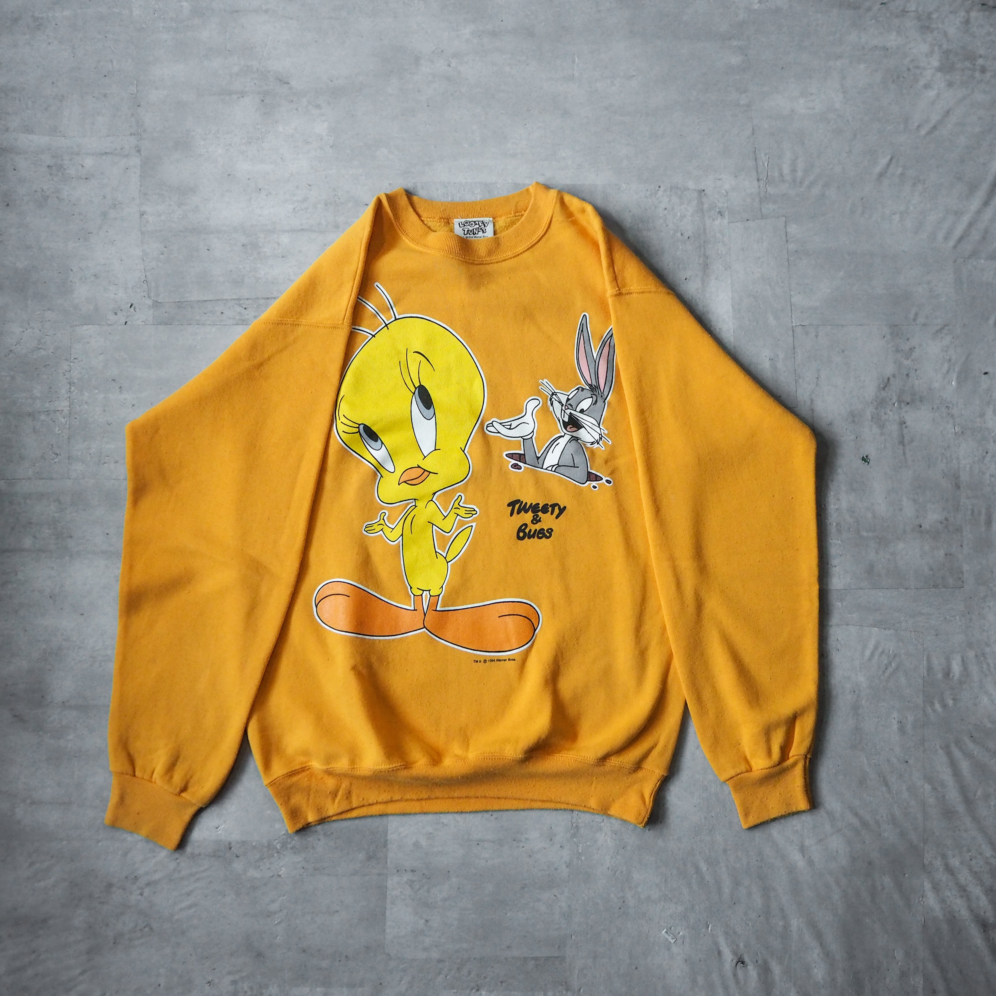 90s “ Tweety × Bugs Bunny” sweat shirt Looney Tunes made in usa 90 ...