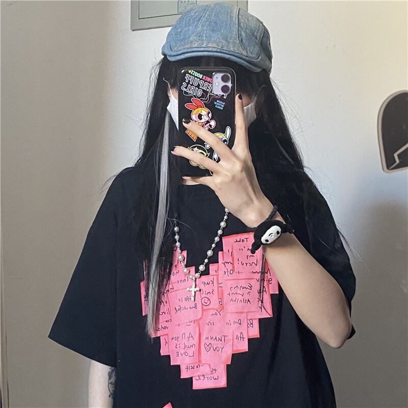 ルーズカジュアルTシャツ スタイルサマートップス かわいい 夏物 ケッペル50366289917