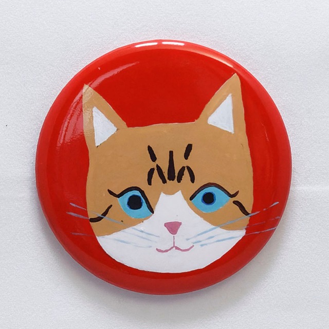 森邦保作品 猫マグネット N12（二毛猫イメージ）ロゴマークなしです。
