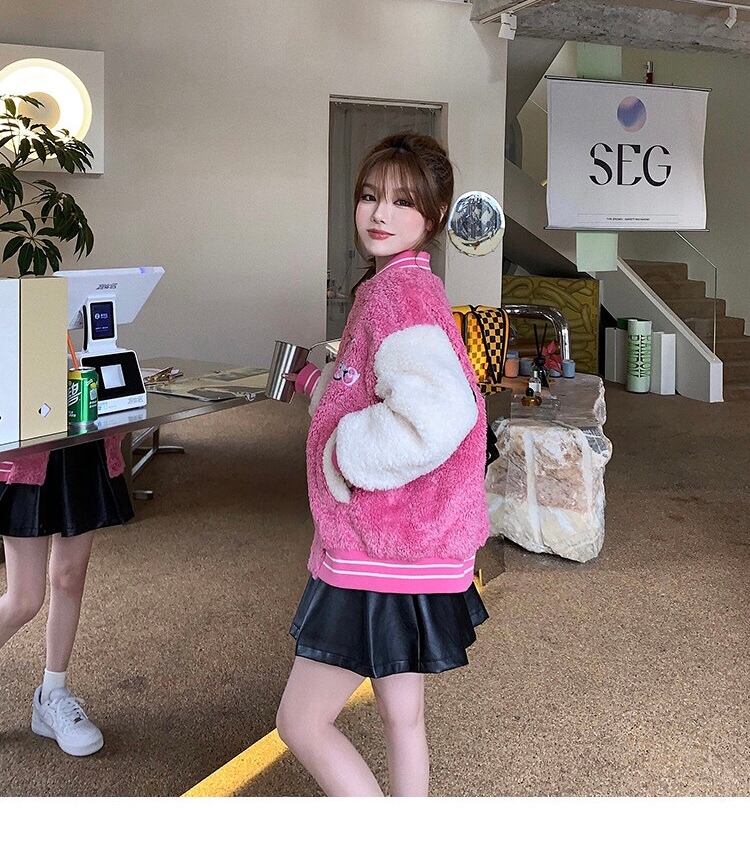 【新品未使用】メゾンドシャンティ ピンクブルゾン アウター a3b5ec4372fd7ce2b53a80db3826d1