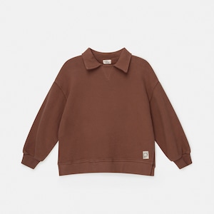 my little cozmo/Organic plush sweatshirt/brown/LUCAK188