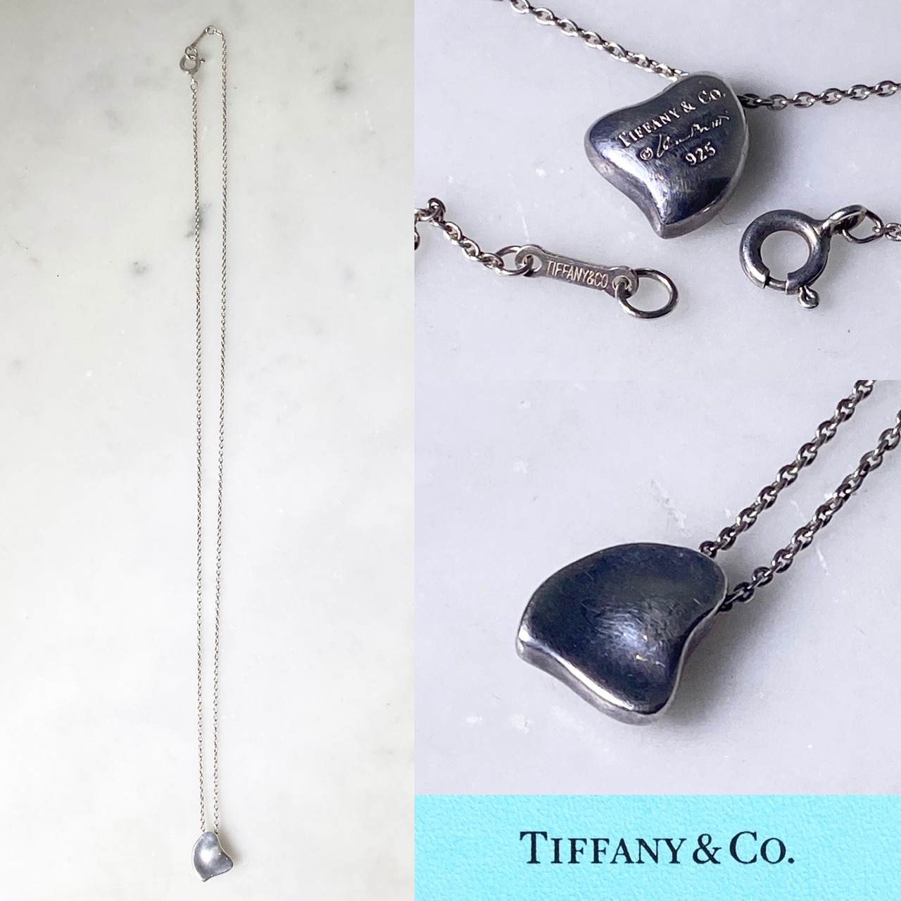 TIFFANY silver pendant necklace “full heart”