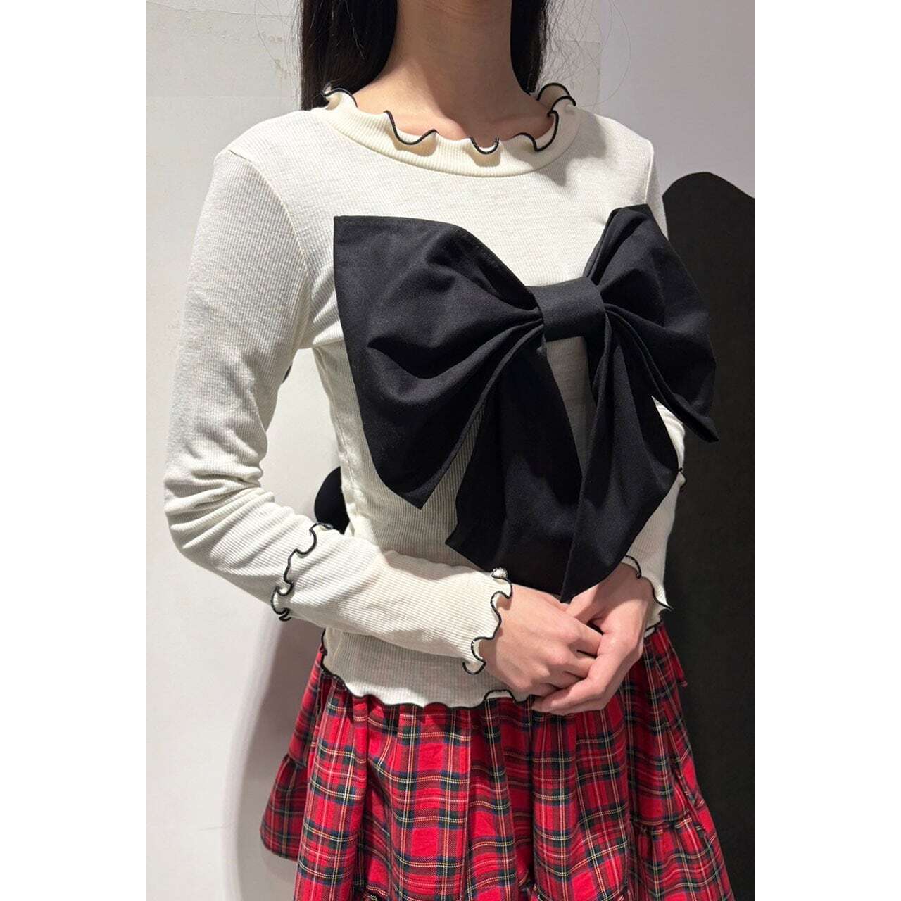 Rib Mellow Ribbon Tops (ビッグリボン) Rib Mellow Ribbon Tops (ビッグリボン)