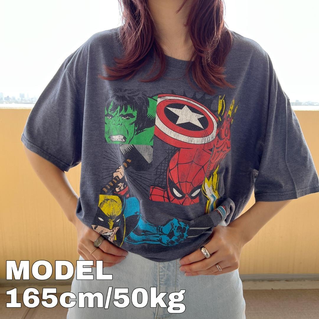 マーベル DCコミック アイアンマン ハルク スパイダーマン プリントTシャツ | fuufu powered by BASE