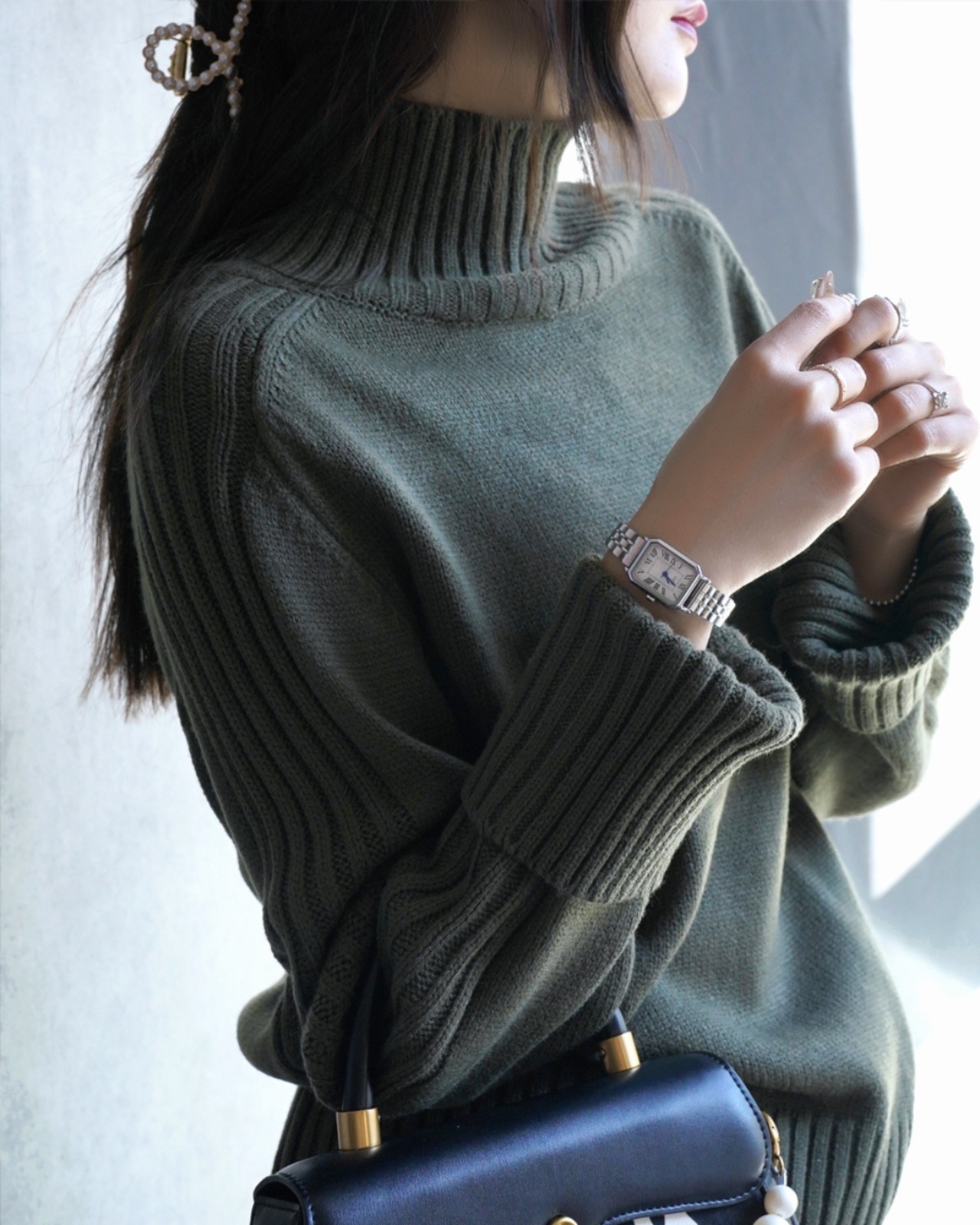 エフォートレスリブハイネックニット 3colorA0661 - 8