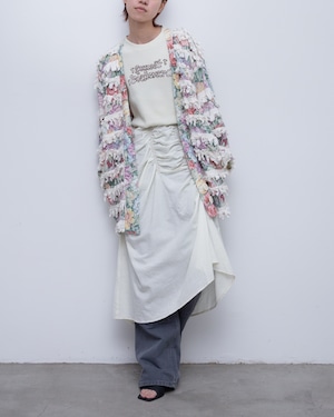 1980s floral fringe jacket