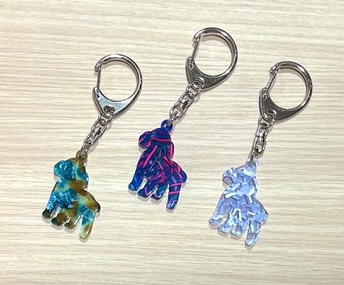 DOGキーホルダー★トイプードル【メガネ産地福井～メガネ素材で作ったアクセサリー】