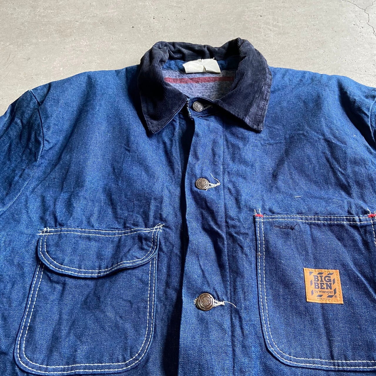 美品 Wrangler ラングラー USA製 70年代〜80年代 ビッグベン デニムカバーオール メンズXL 古着 BIG BEN  ブランケットライナー 80S 70s ビンテージ ヴィンテージ【デニムジャケット】 | cave 古着屋【公式】古着通販サイト