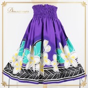 フラダンス 衣装 パウスカート パープル系 ハレハワイイ 日本製 ハワイアンプリント アロハ レッスン 練習 フラ ダンス ハワイアン 華やか 鮮やか かわいい 大人っぽい 上品 ブラック系 ホワイト系 グリーン系 イエロー系 紫 黒 白 緑 黄 おしゃれ フェスティバル レディース ダンス衣装 しっかりした生地