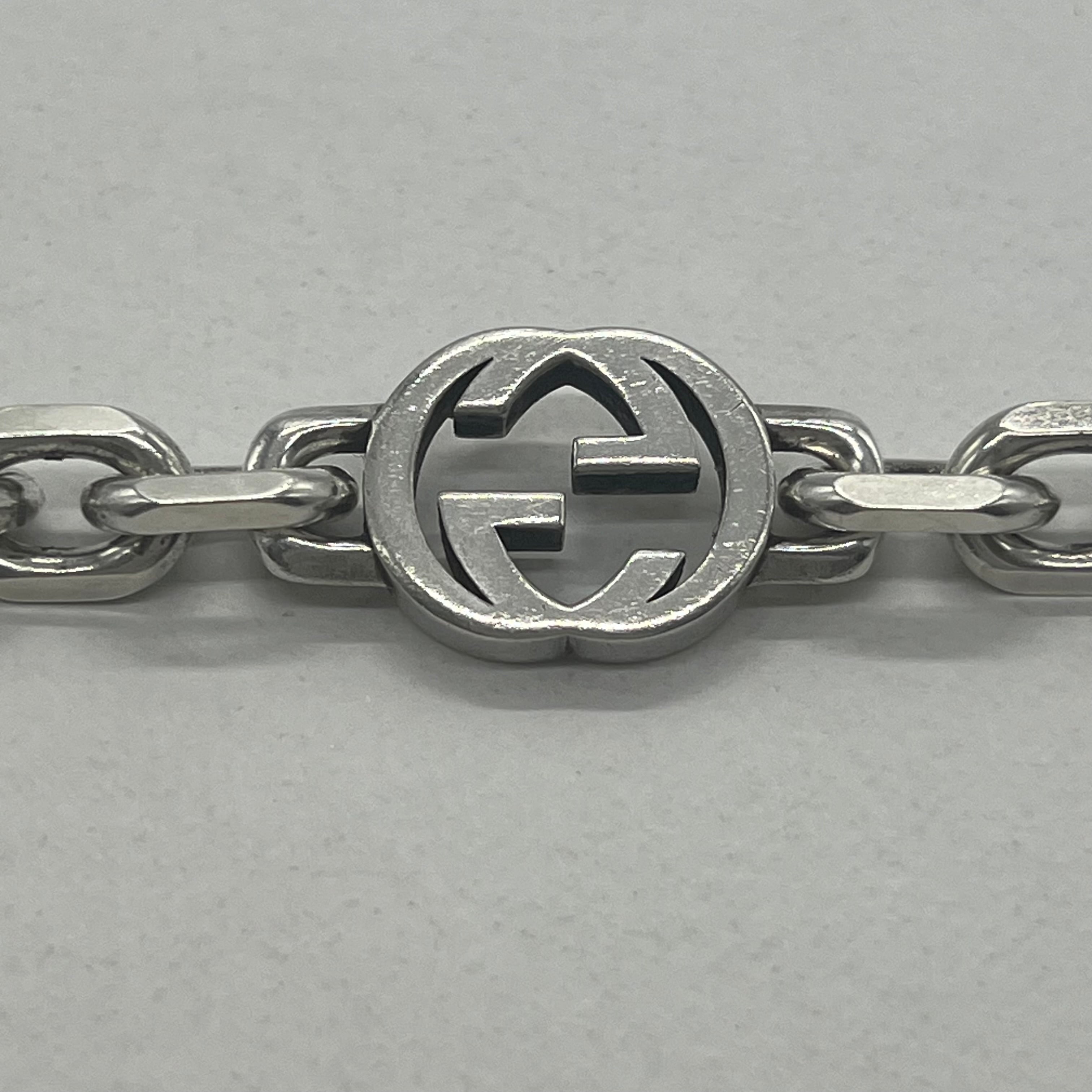 グッチ GUCCI インターロッキングGブレスレット 表記サイズ19 Ag925