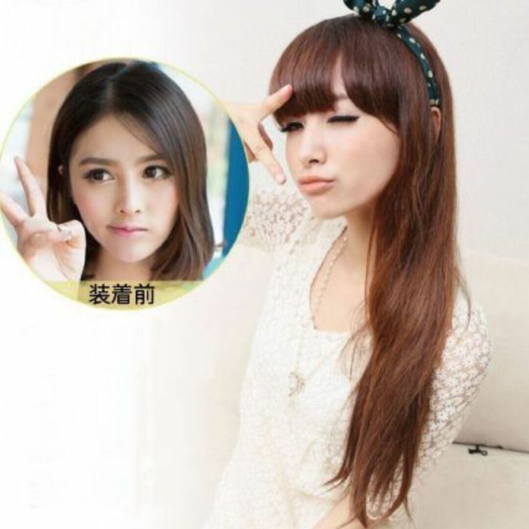 襟足 エクステ ストレート 簡単イメチェン！ さらさら ナチュラル ロング