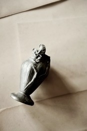 1900s フランス エタン 灰色の蘭と灰色花瓶 アンティーク