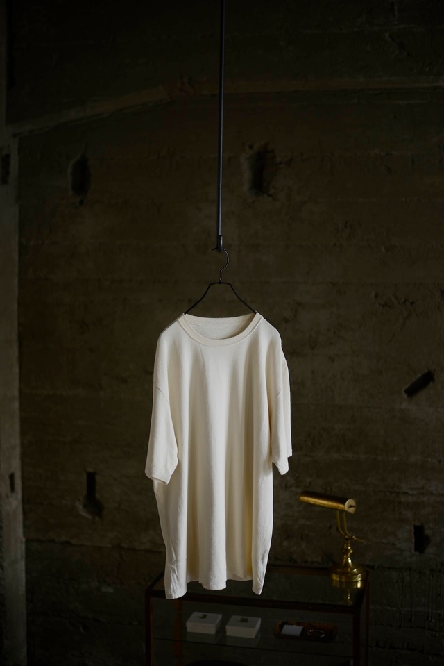 MITTAN / 強撚絹紬糸Tシャツ (黒)