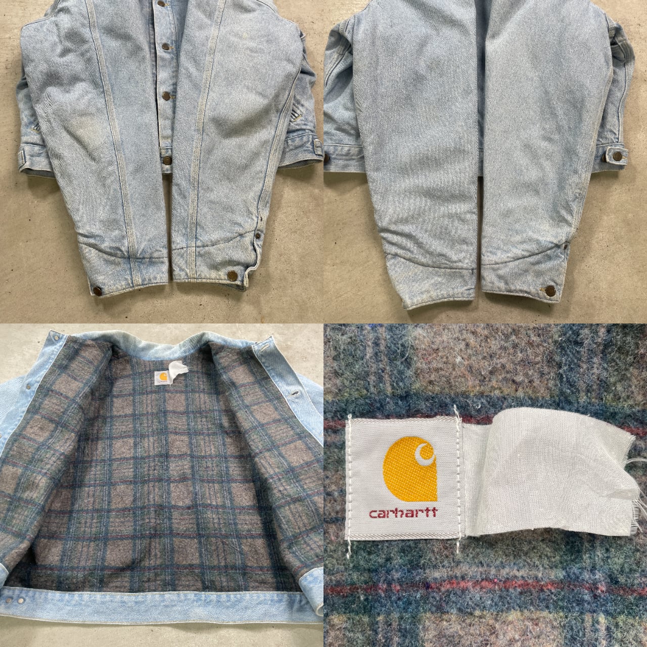 80年代 Carhartt カーハート デニムジャケット ブランケットライナー