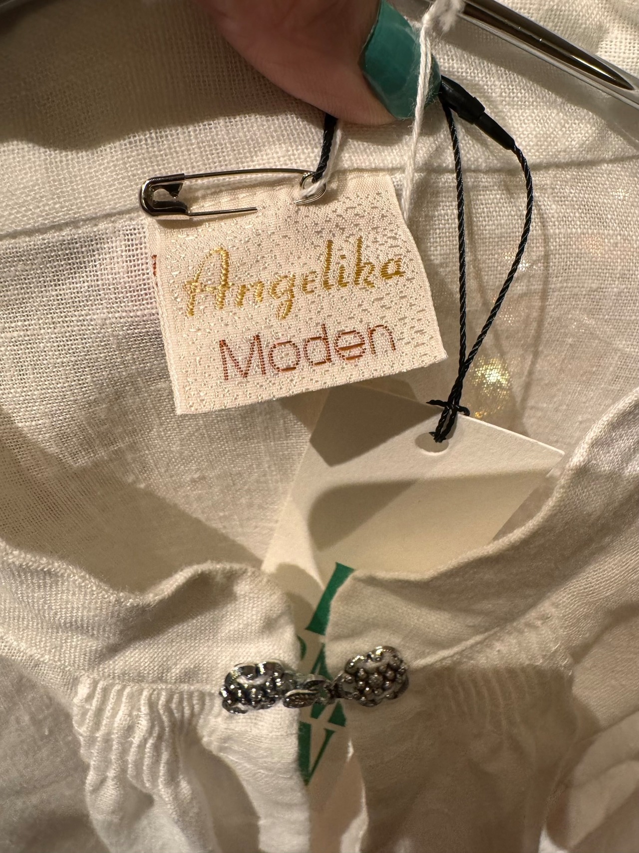Angelika MODEN 西ドイツ製 メタルフック ディンドルブラウス