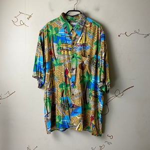 old REYN SPOONER tropical pattern rayon shirt