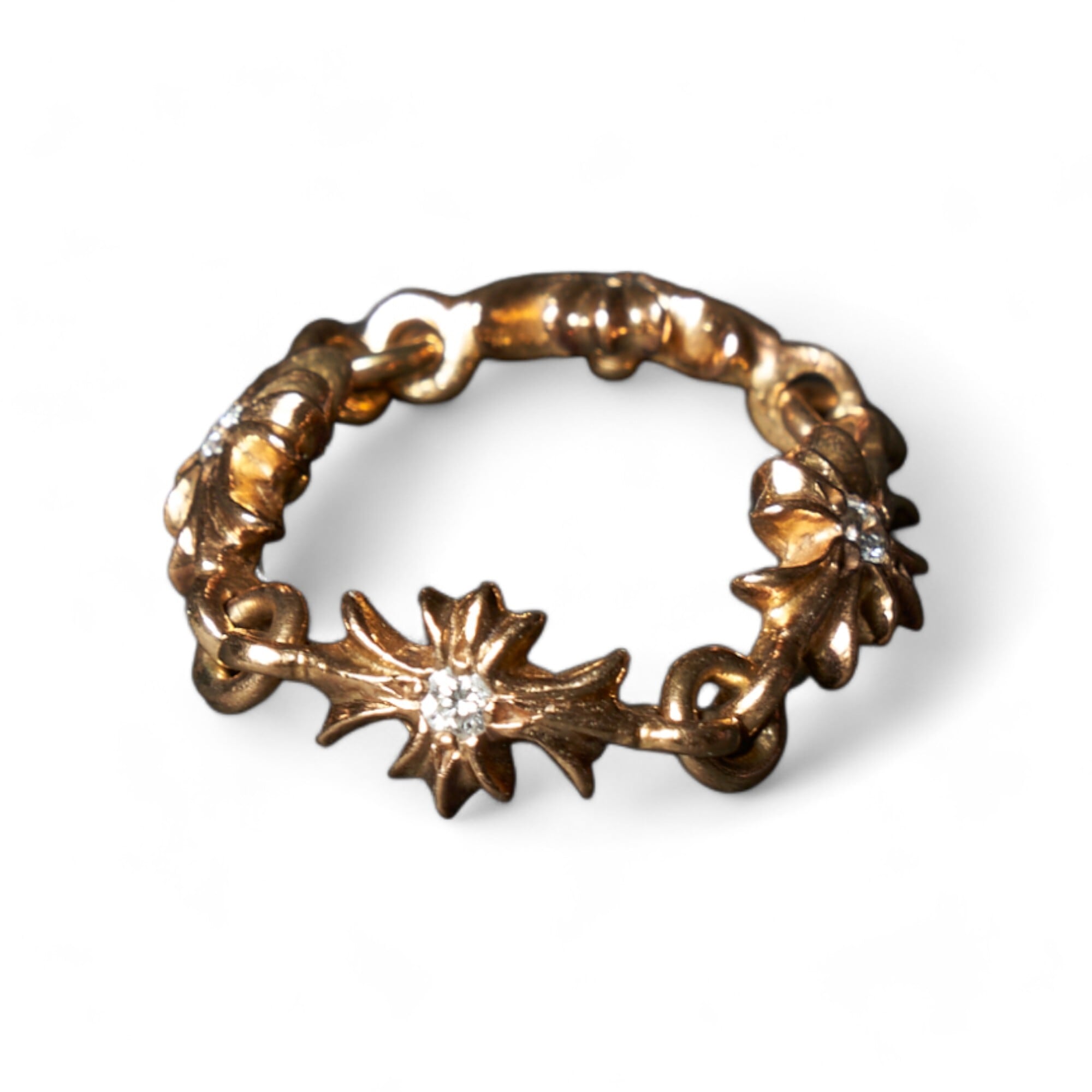 CHROME HEARTS クロムハーツ 22K RING TNY E CH PLS DIA タイニーECH 