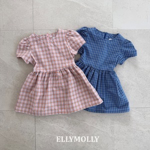 [ELLYMOLLY] Mellow Check Dress / [엘리몰리] 멜로우체크원피스