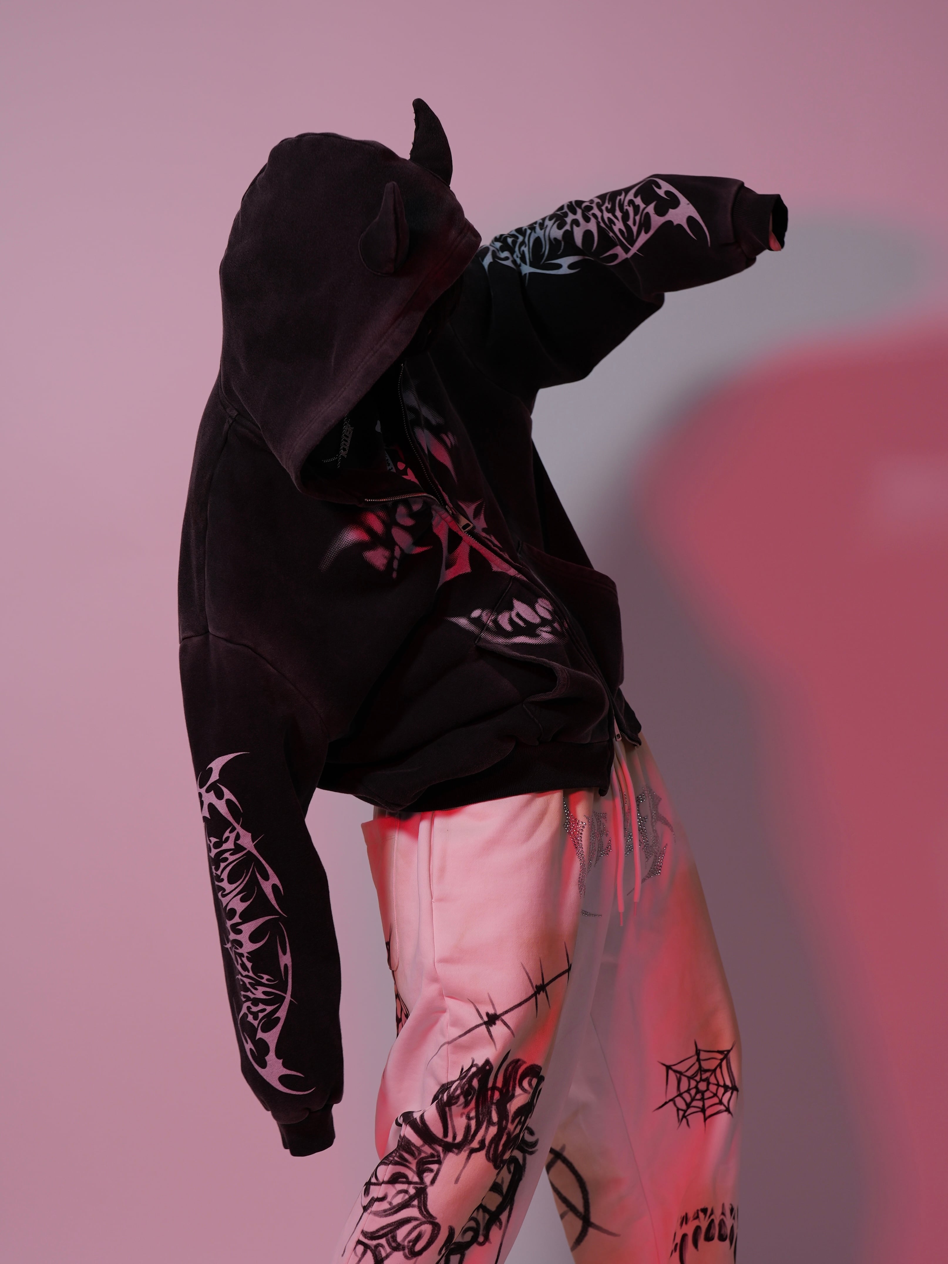 LOVE KILLER】graphic logo devil zip hoodie | OVERTURE WEB SHOP