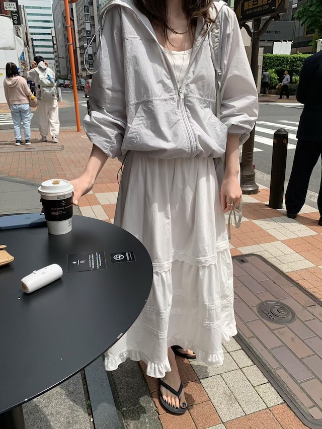 (予約) mellounge / Rose long skirt 1color