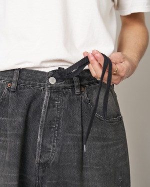ssstein "BAGGY DENIM JEANS 〔BLACK〕"