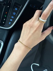 gold square bracelet