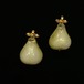 Yellow glass pear earrings