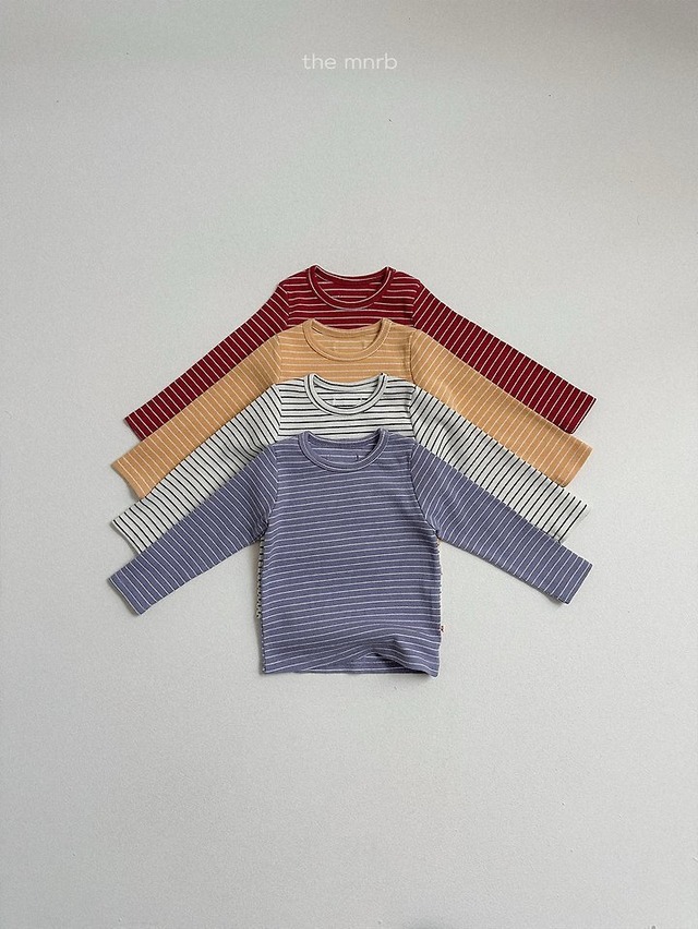 【予約】Round Striped Long Sleeve T / minirobe