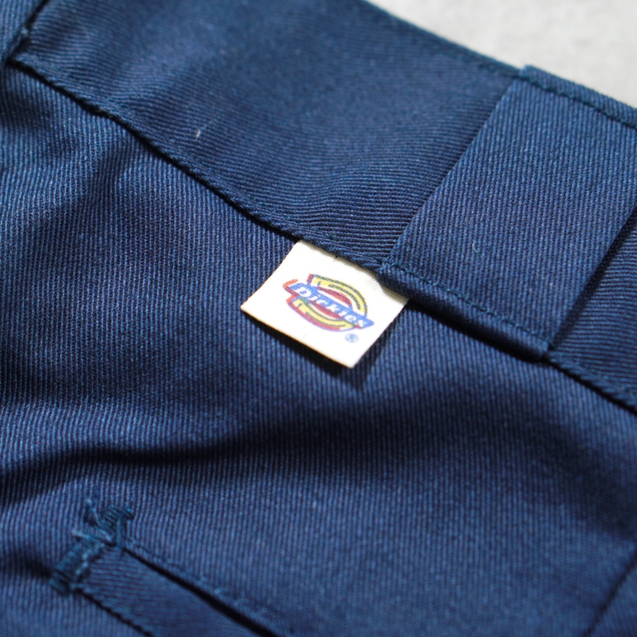 【DEAD STOCK】80s Dickies 874 Flannel Lined work pants "made in USA" navy W36L32 古着 - 9