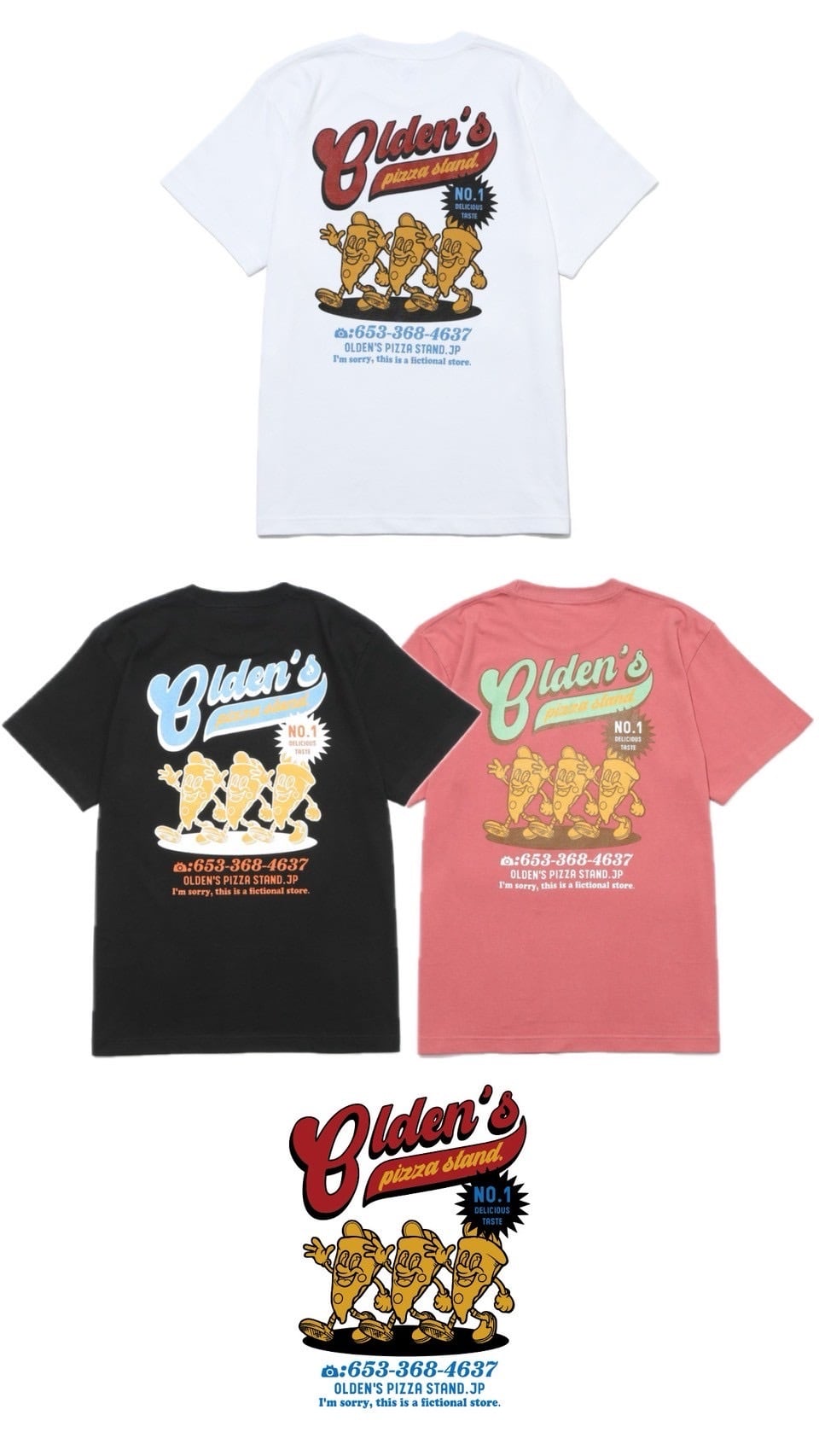 【新作/3色展開】OLDEN'S PIZZA STAND. S/S TEE