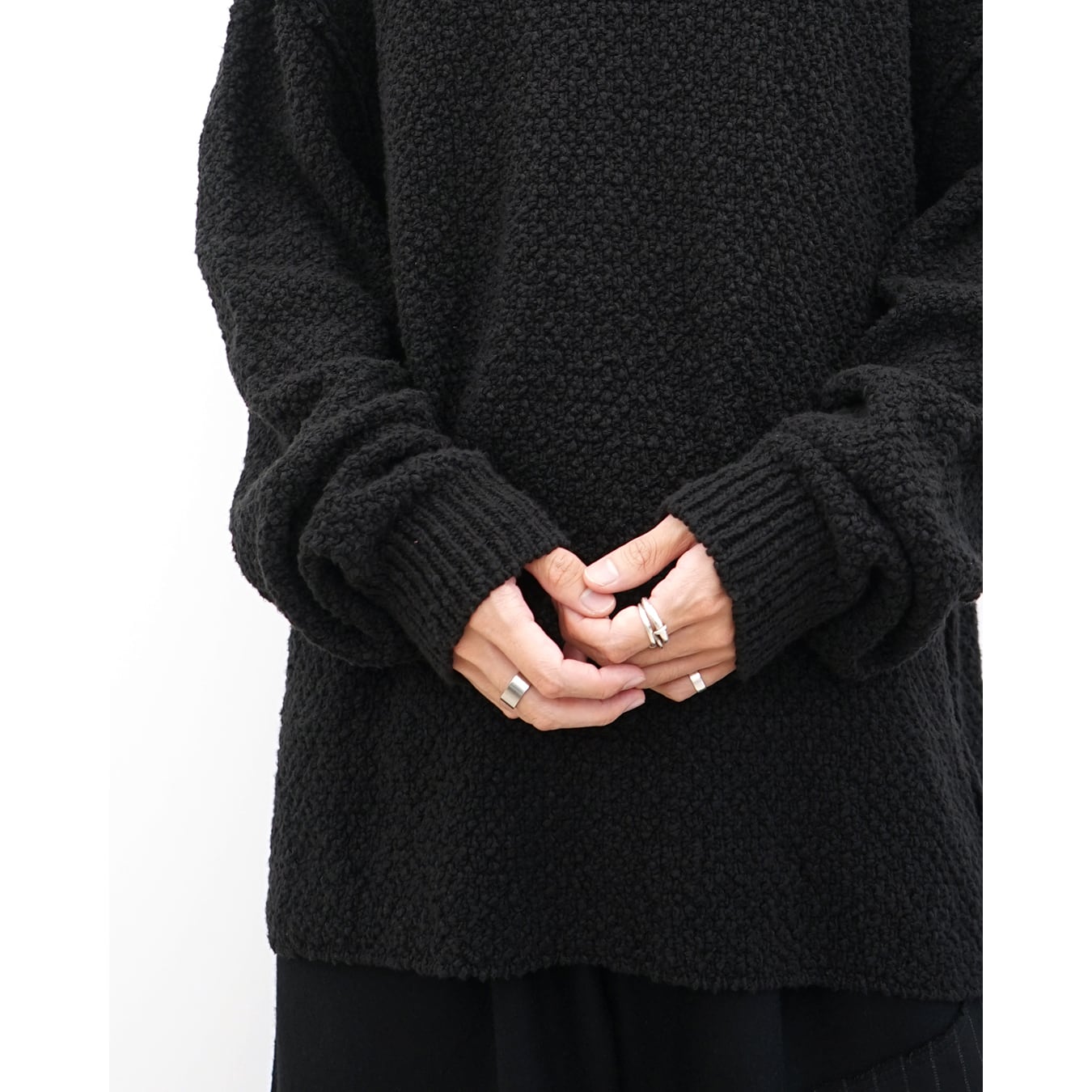 The Viridi-anne] (ザヴィリディアン) VI-3918-07 SLUB YARN PULLOVER