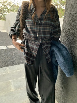 (予約)poster / Youth Check Shirt / 2color