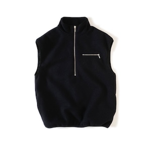 MY___ WOOL FLEECE HIGE NECK VEST(BLACK)