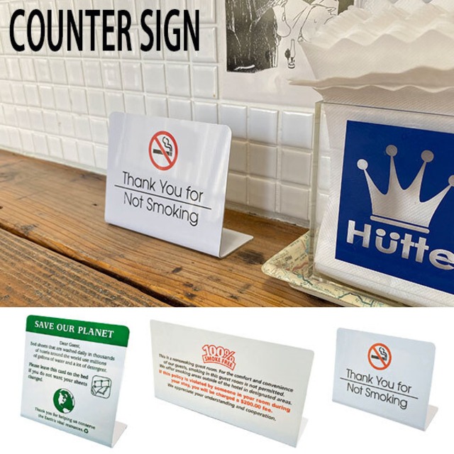 COUNTER SIGN カウンターサイン メッセージプレート アメリカ ホテル インテリア 店舗