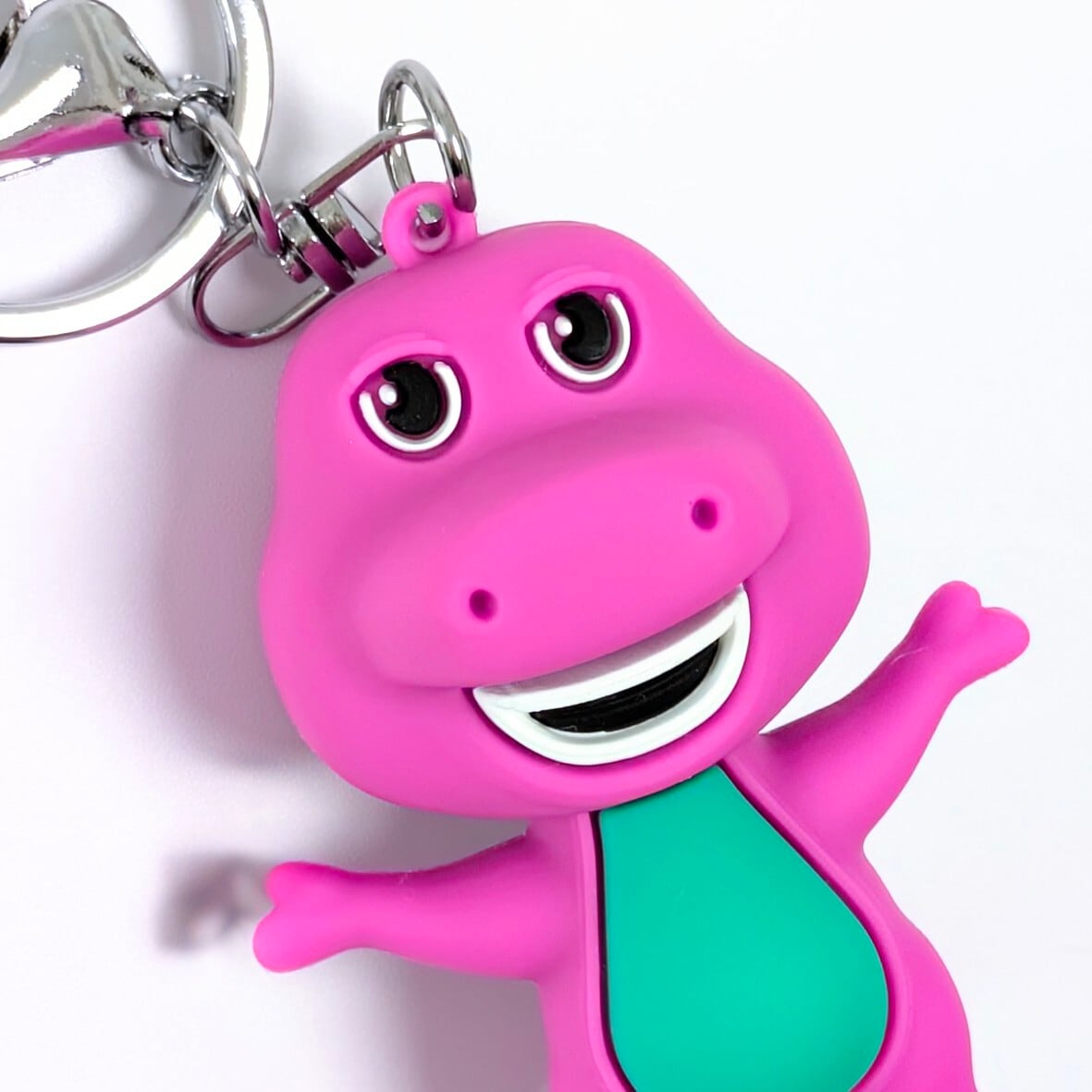 【 Barney & Friends( バーニー&フレンズ ) 】 『 Barney 』3D Rubber KeyHolder / ラバーキーホルダー / フィギュアキーホルダー〚アメリカン雑貨 アメトイ〛