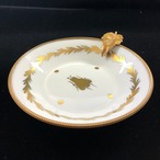 リモージュ　小皿（虫柄）　ポーセレンBHヴァンセンヌ ゴールドフレーム　 Limoges 15twb14