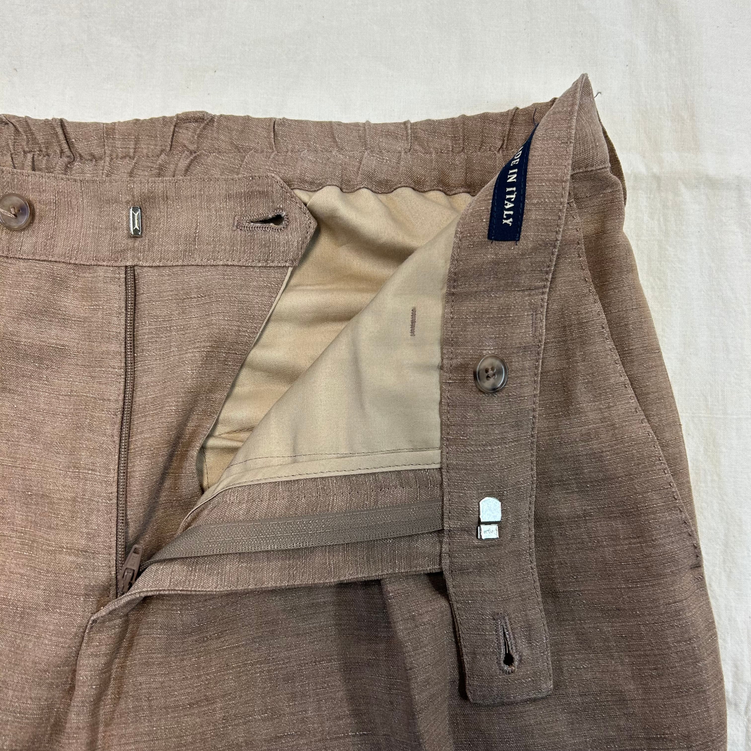 LARDINI BROWN LINEN SUIT《48》 | safarionline