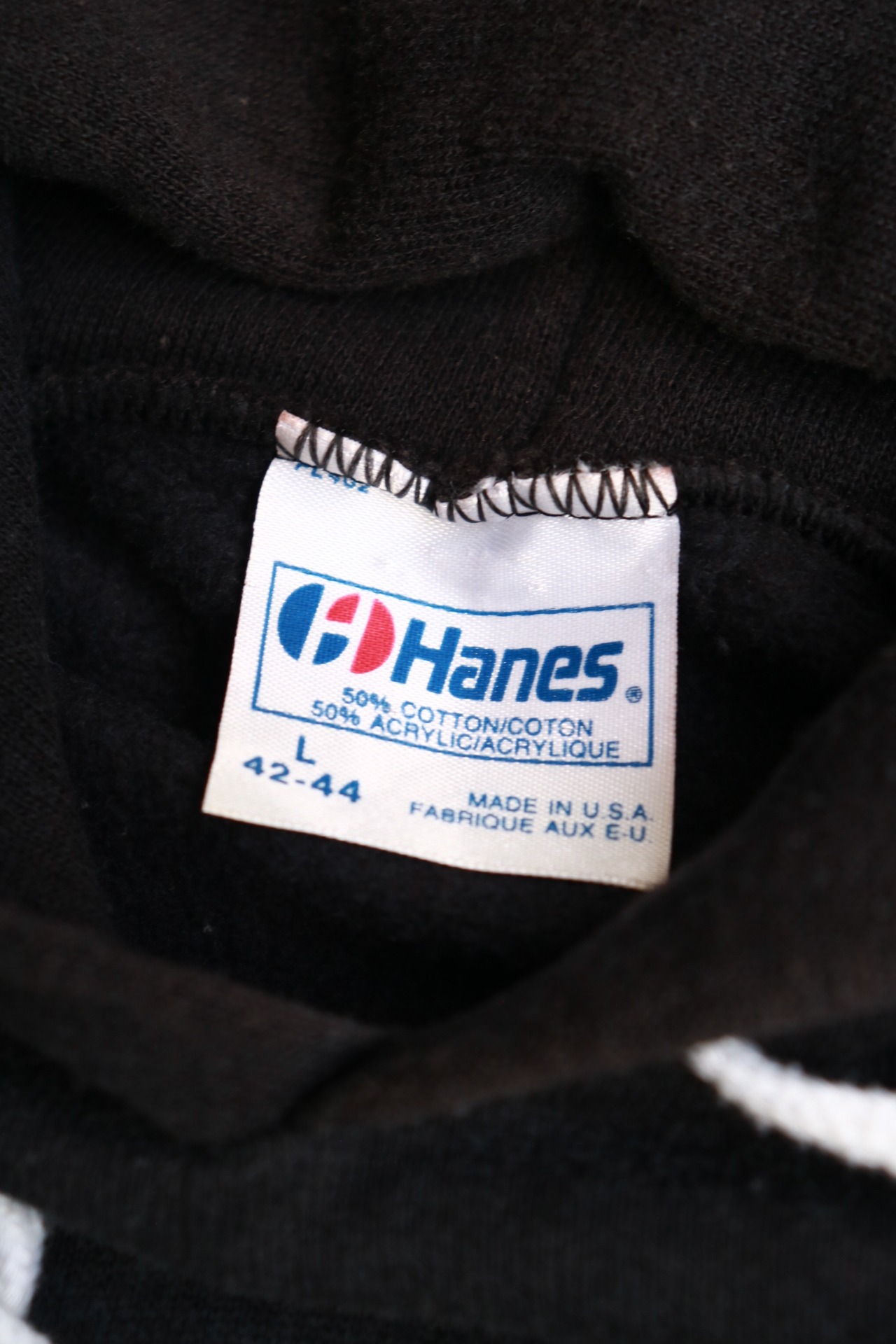 80s Hanes 2 tone black hoodie